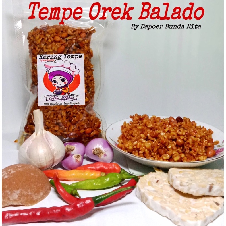 Jual Tempe Orek Balado 250 Gram Orek Tempe Tempe Balado Pedas Manis