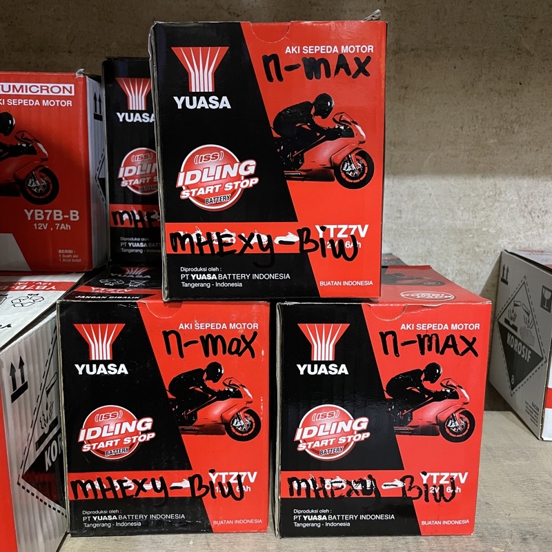 Jual Accu YUASA YTZ7V 6 Ah Aki Kering Nmax Old Aerox KLX DTracker