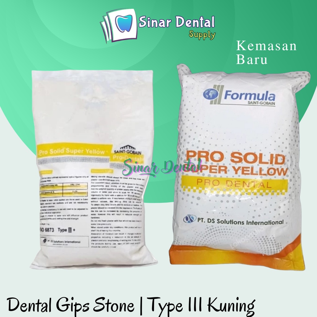 Jual Dental stone kuning moldano gips kuning gipsum gypsum tipe type 3 III pro solid super