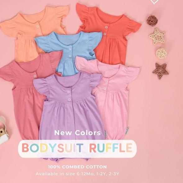 Jual Ardenleon Bodysuit Ruffle - Rose Pink, L | Shopee Indonesia