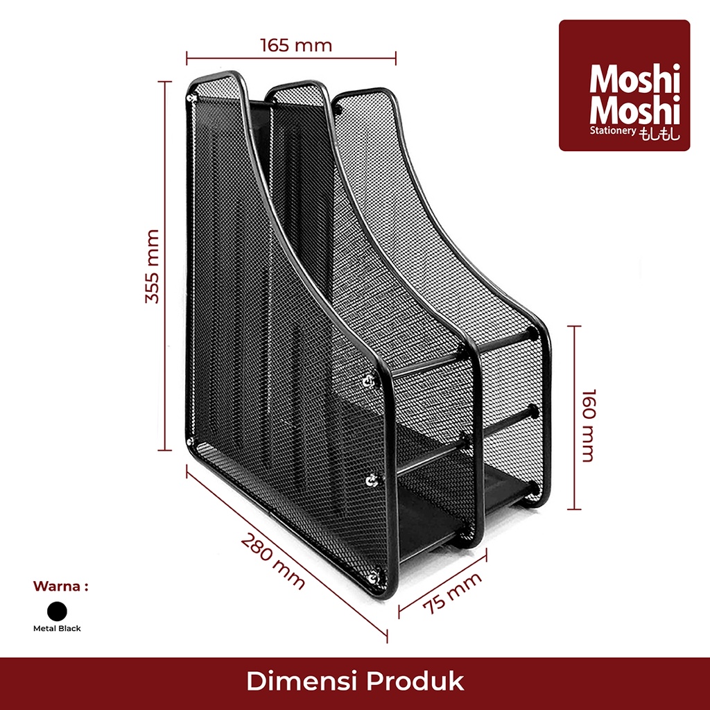 Jual File Box Foldable Steel 2 Layer Rak Penyimpanan Dokumen 2 Sekat ...