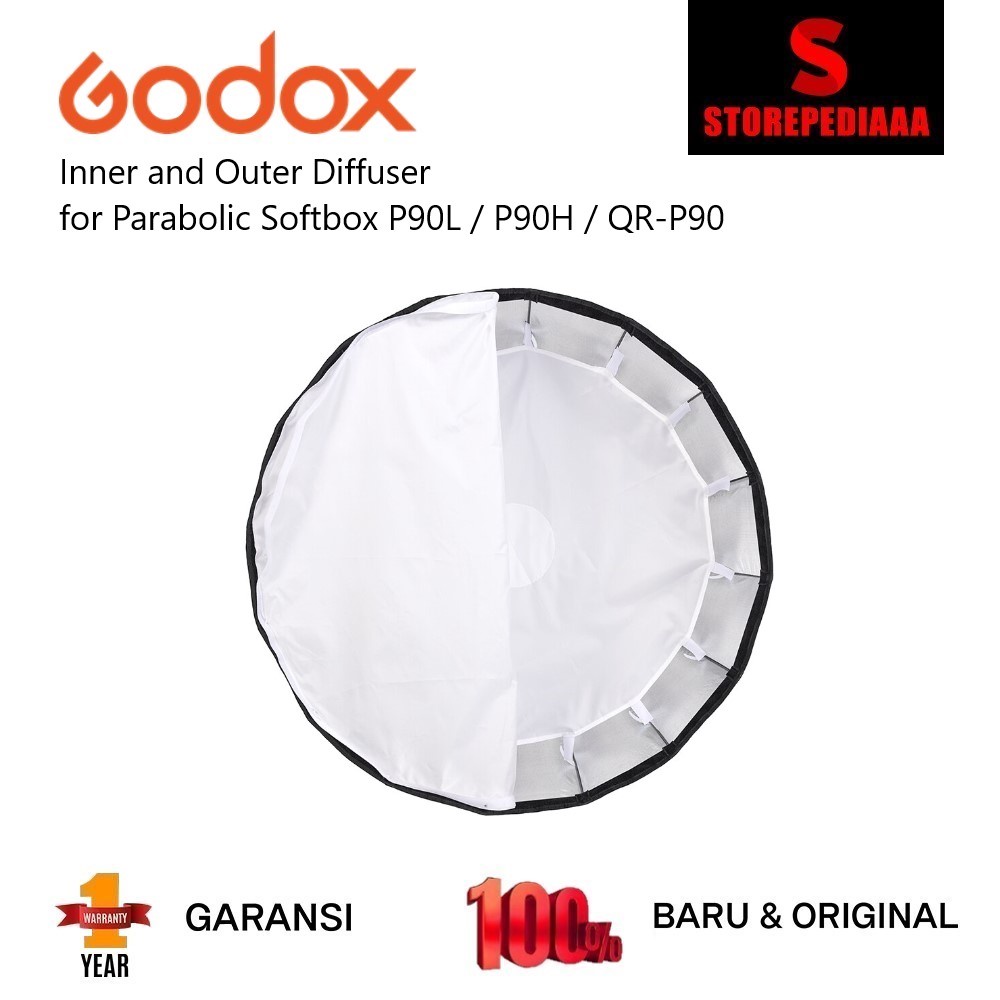 Jual Godox Inner + Outer Diffuser for Parabolic Softbox P90L P90H QR ...