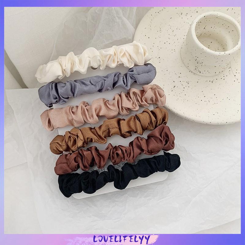 Jual 1 set 6 buah/keriting rambut artefak kain satin elastis aksesoris ...