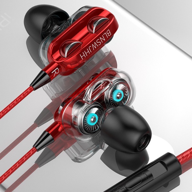 Jual Earphone In-Ear Stereo 4D Super Bass dengan Mic + Kabel Jack 3.5mm ...
