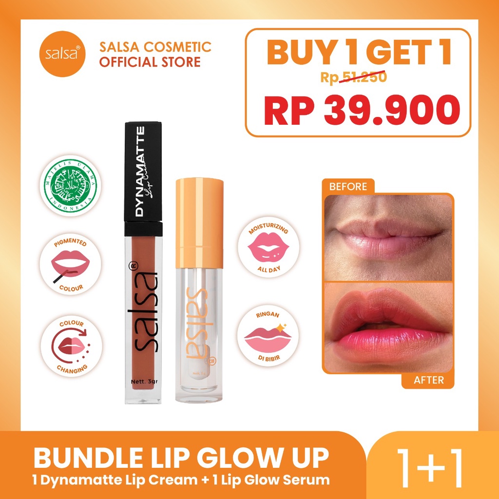 Jual Salsa Bundle Lip Glow Up Lip Glow Serum Dynamatte Lip Cream Shopee Indonesia