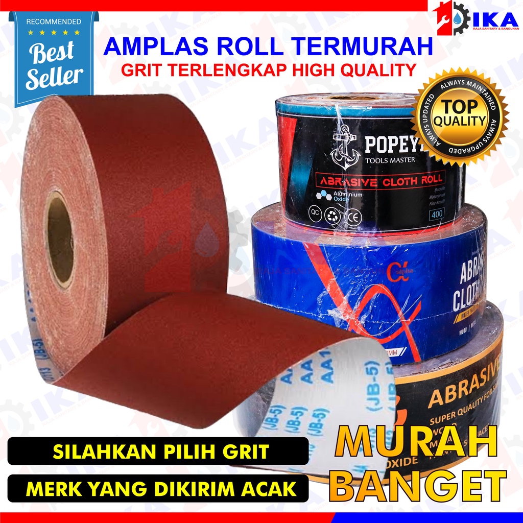 Jual Amplas Meteran Roll Kayu Tembok Ampelas Rol Grit 60 80 100 120 150