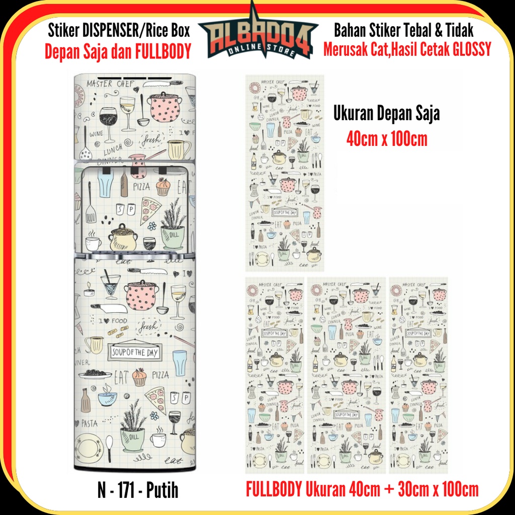 Jual Stiker Dispenser dan Rice Box Motif Masterchef | Shopee Indonesia