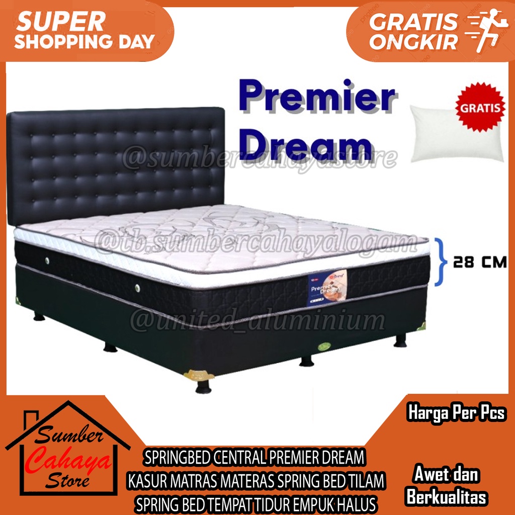 Jual SPRINGBED CENTRAL PREMIER DREAM KASUR MATRAS MATERAS SPRING BUSA