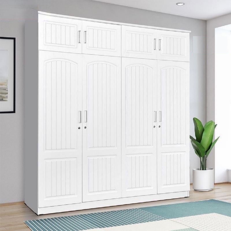 Jual Lemari 4 Pintu Warna Putih Skansdinavian Lemari Mewah Dengan Sekat ...