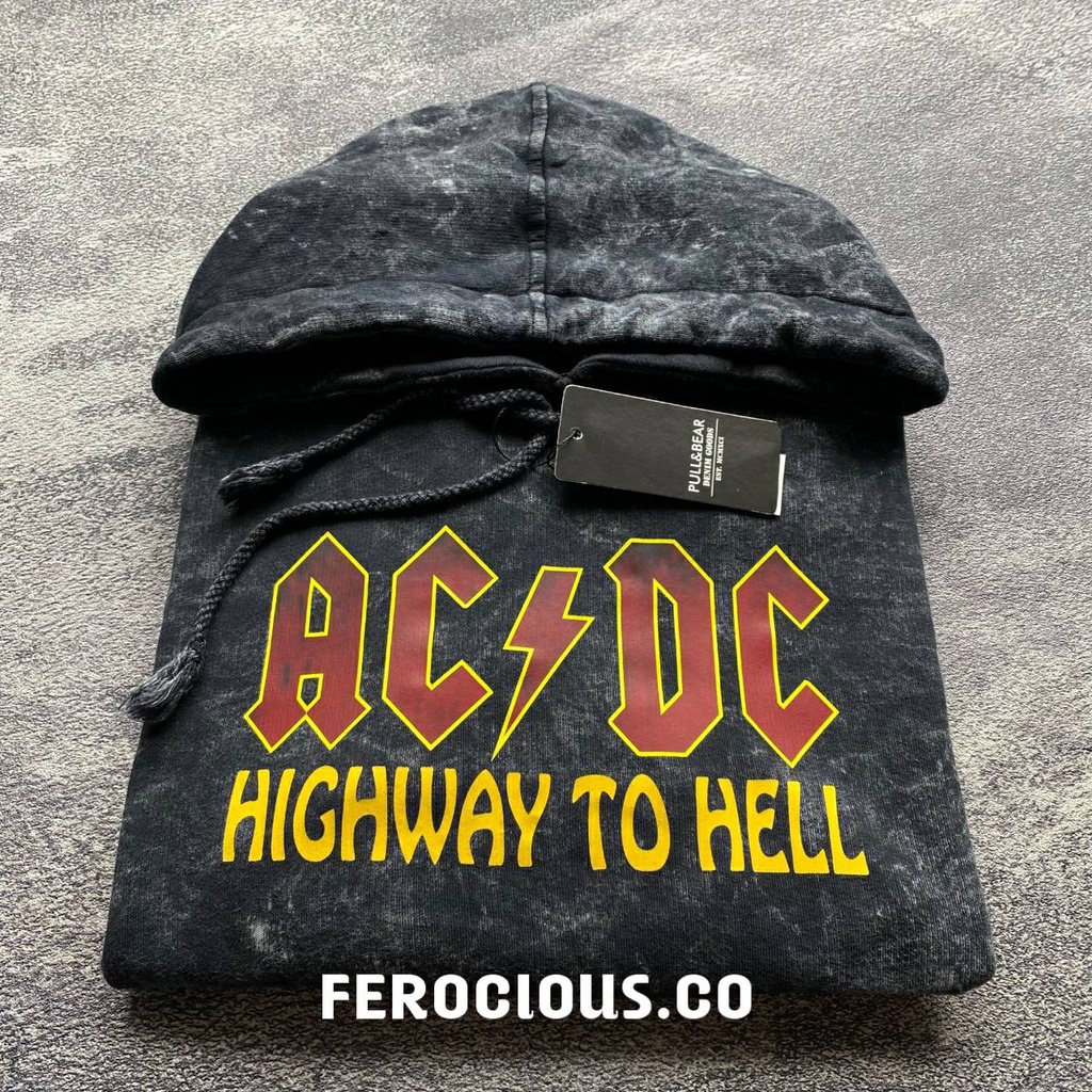 Jual JAKET SWEATER HOODIE SANDWASH AC DC HIGHWEY TO HELL FULL TAG ...