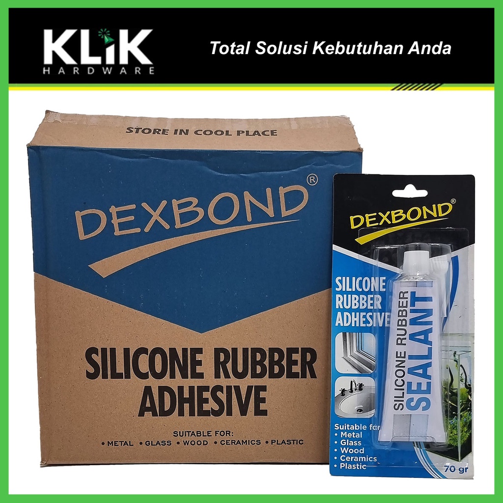 Jual DEXBOND Lem Silicone Sealant 70 gram Lem Kaca Aquarium Silikon ...