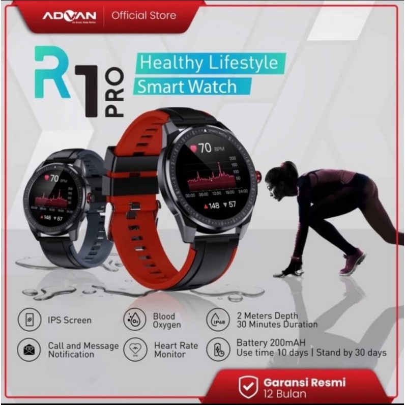 Jual Advan Startgo Smartwatch R1 Pro 1.3 inci Garansi Resmi | Shopee ...