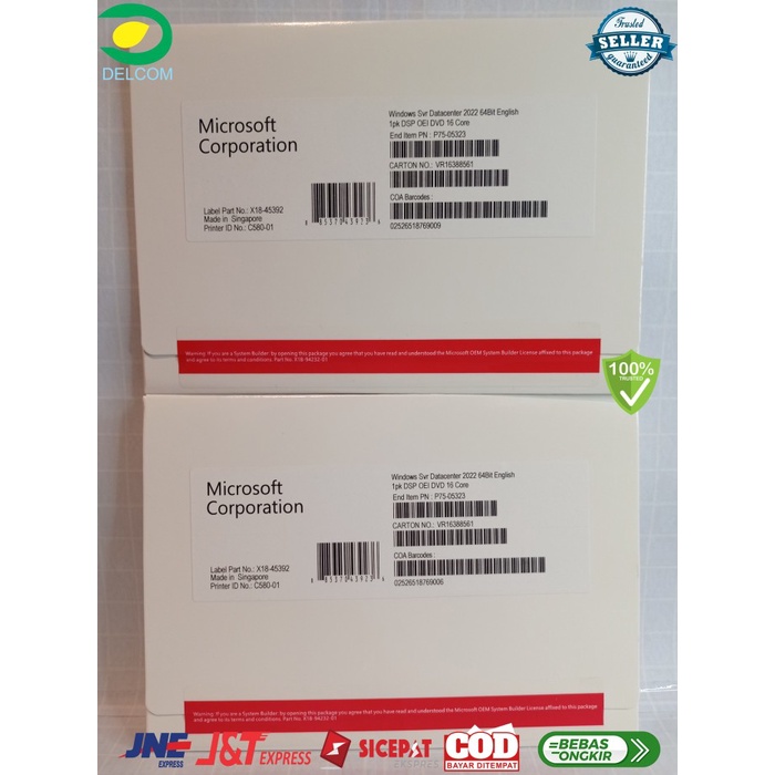 Jual Windows Server 2022 Datacenter 16 Core 5 Cal Fullpack Original ...
