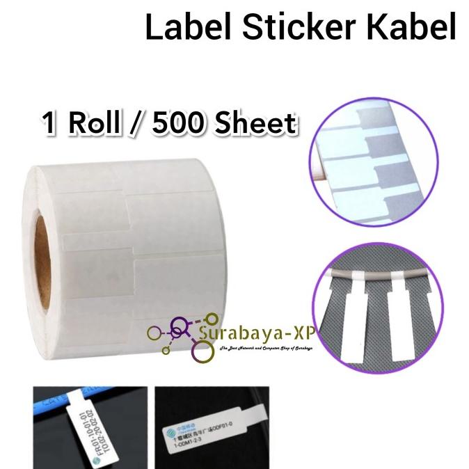 Jual Label Sticker Kabel Model Ties 1 Roll 500 Sheet | Shopee Indonesia