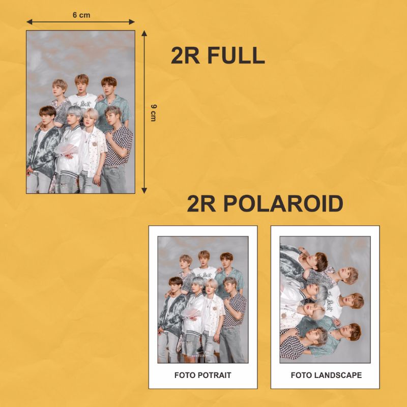 Jual CETAK FOTO MURAH 2R FULL / 2R POLAROID (6x9) 25 FOTO | Shopee ...