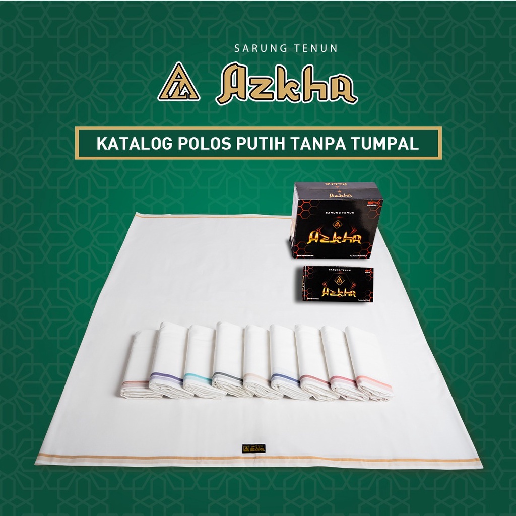 Jual Sarung Tenun Azkha Polos Putih Tanpa Tumpal | Shopee Indonesia