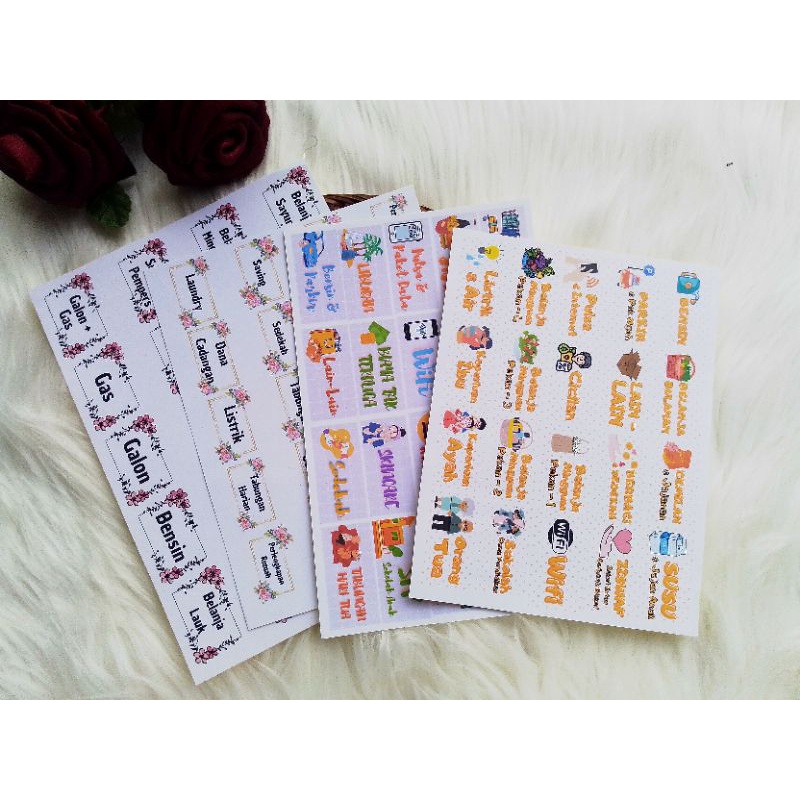 Jual 20PCS STIKER BUDGETING STIKER KEUANGAN STIKER DOMPET KEUANGAN ...