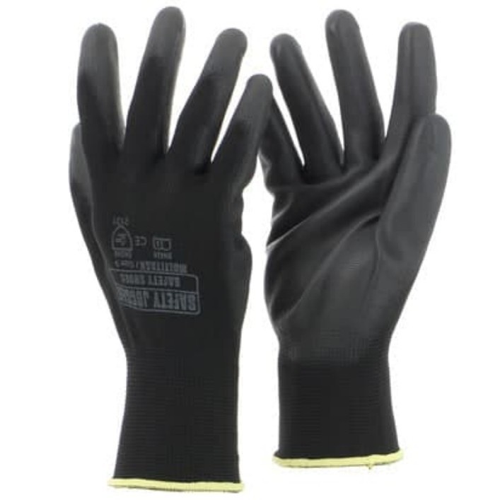 Jual Sarung Tangan Safety J ogger Multitask black and White Gloves ...