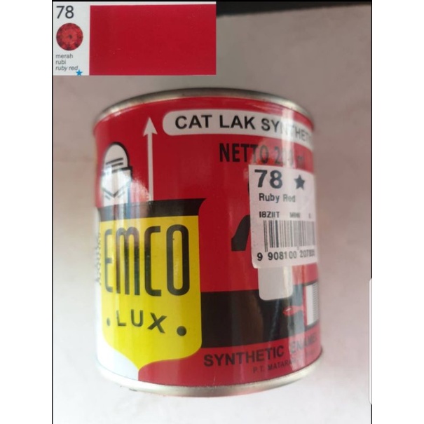 Jual Cat Kayu Dan Besi Emco Warna Merah Rubino 78 200 Ml Shopee Indonesia 8035