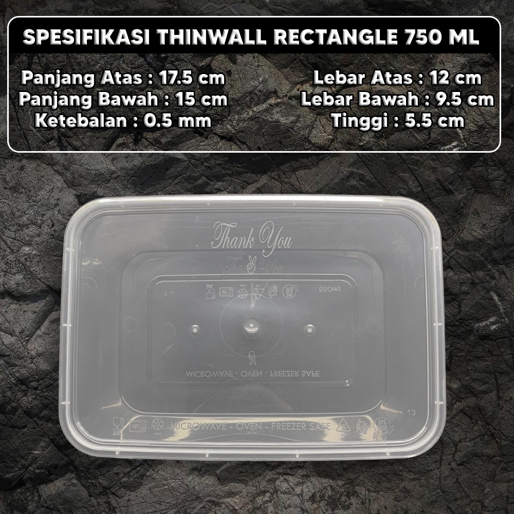 Jual Kotak Makan Plastik Persegi Panjang Thinwall Rectangle Semua