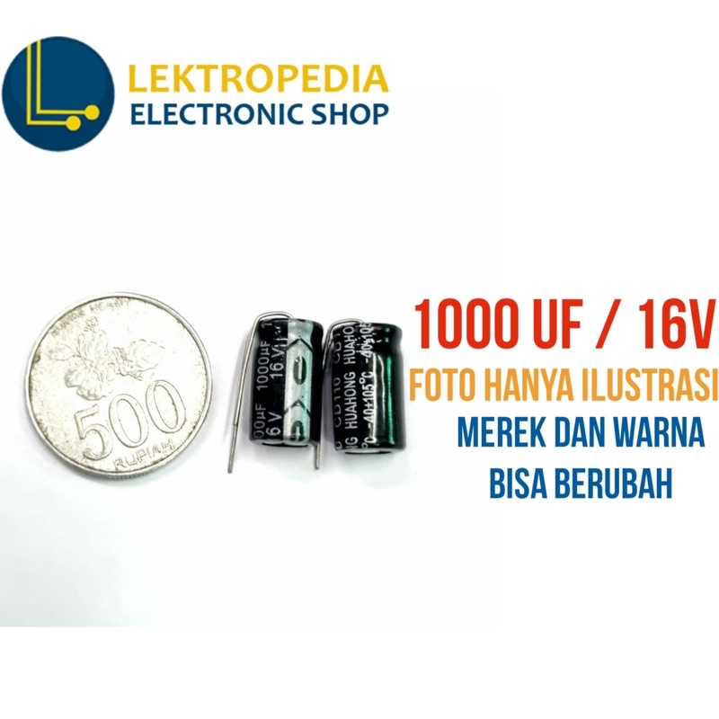 Jual Elco 1000uf 16v Kapasitor 1000 Uf Mikro 16 V Volt Elko 16volt Shopee Indonesia 9012