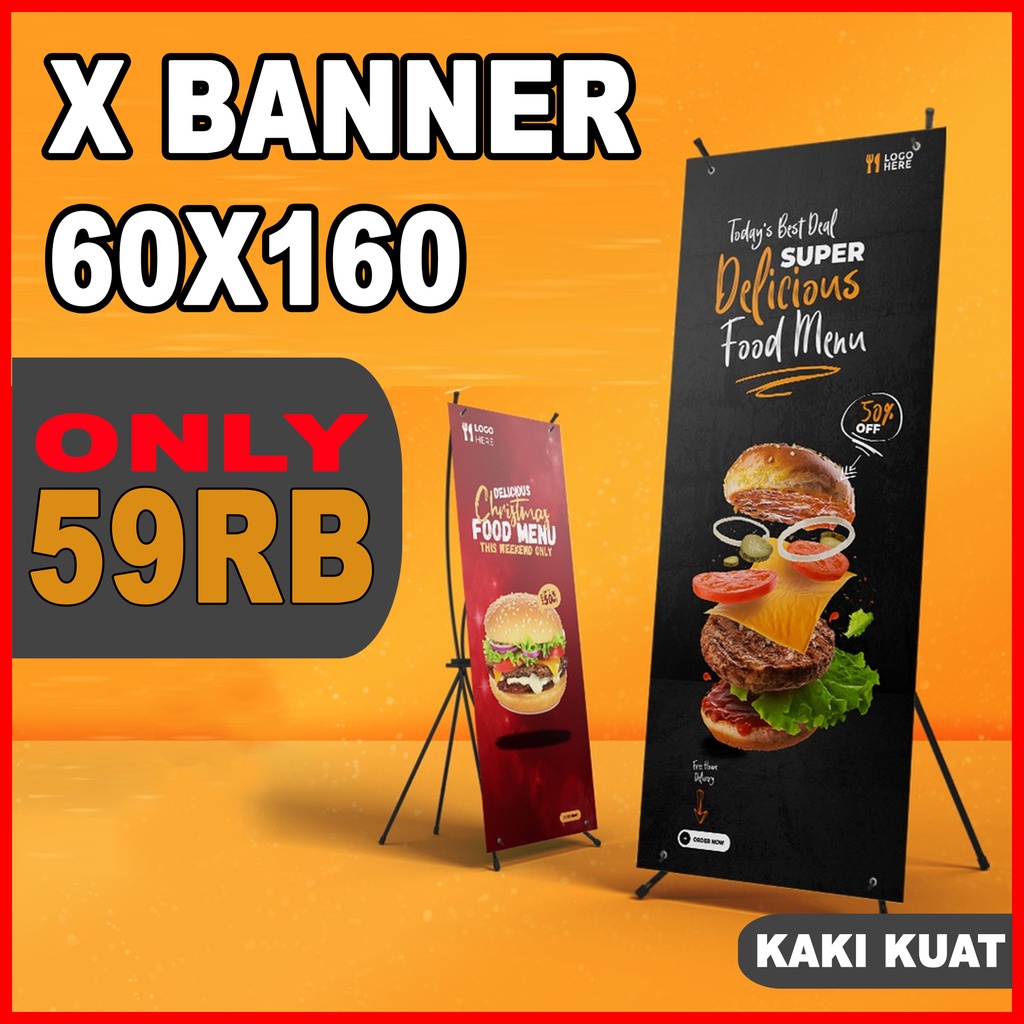 Jual Cetak X Banner 60x160cm FREE KAKI | Shopee Indonesia