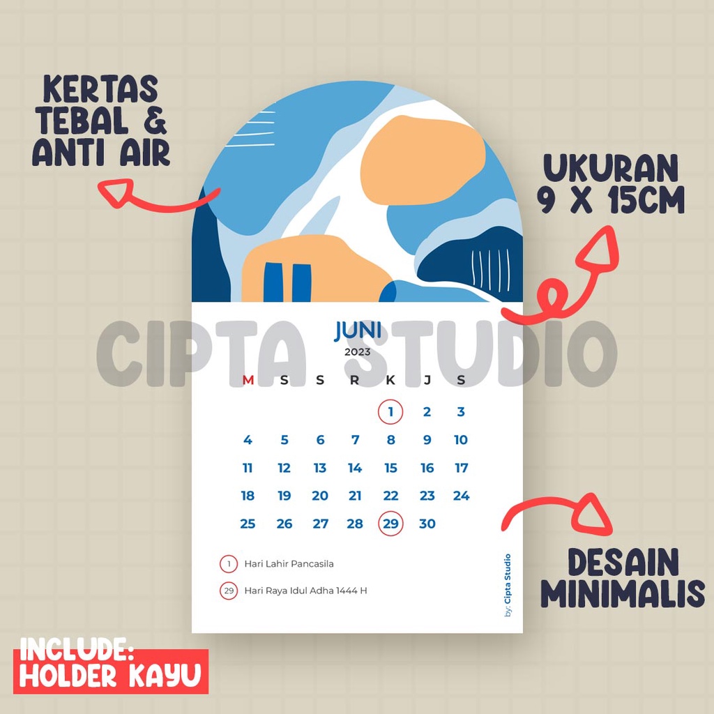 Jual Kalender 2023kalender Aesthetickalender Minimaliskalender Dudukkalender Mejadesign By 