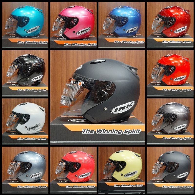 Jual HELM INK CENTRO FULL WARNA SOLID ORIGINAL 100% | Shopee Indonesia