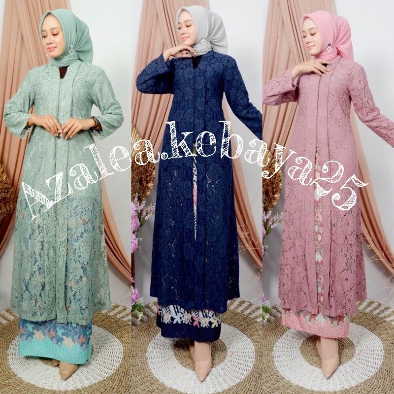 Jual KEBAYA TUNIK BROKAT JUMBO LD 120 / SETELAN TUNIK HAYATI / KEBAYA ...