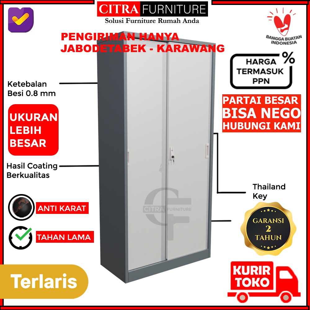 Jual Citra Furniture SHUMO ® Lemari Arsip Besi 2 Pintu Buka Swing ...