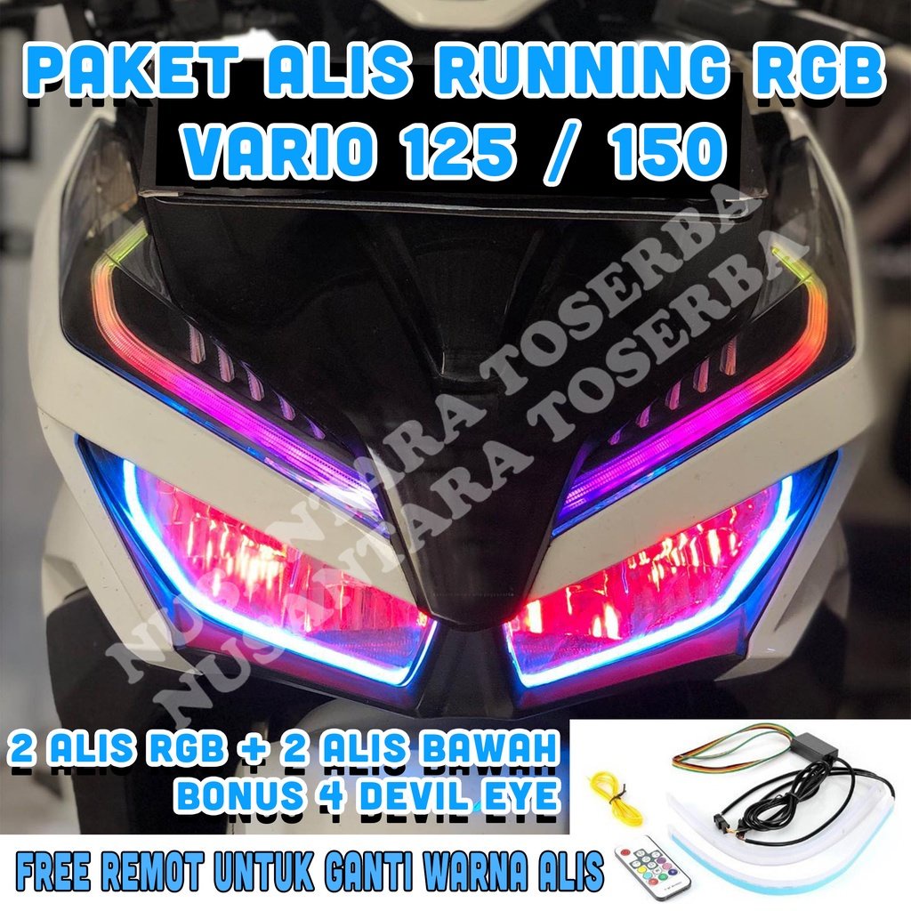 Jual PAKET GANTENG LAMPU LED ALIS RGB VARIO 125 150 LAMPU ALIS RUNNING ...