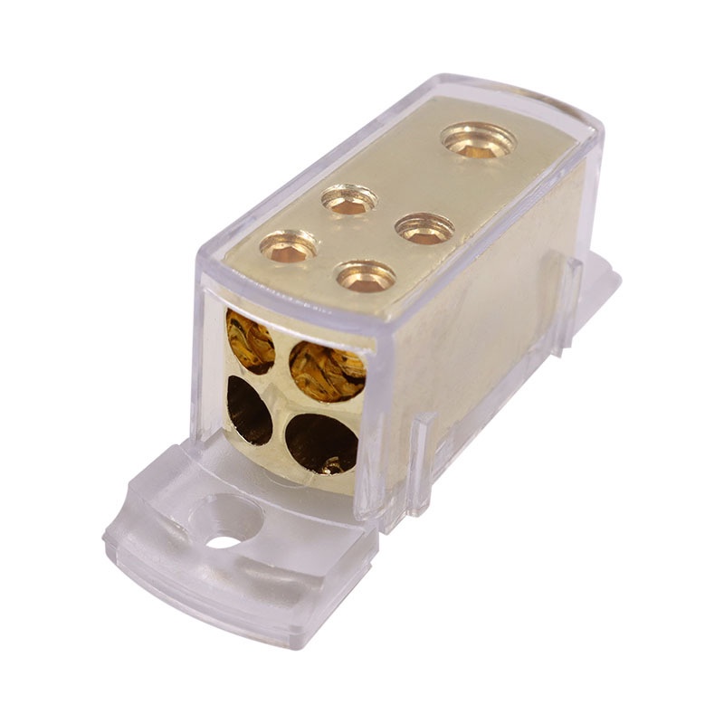 Jual Ground Distribution Block Car Audio 4/8 Awg To 8/10 Awg 4 Way