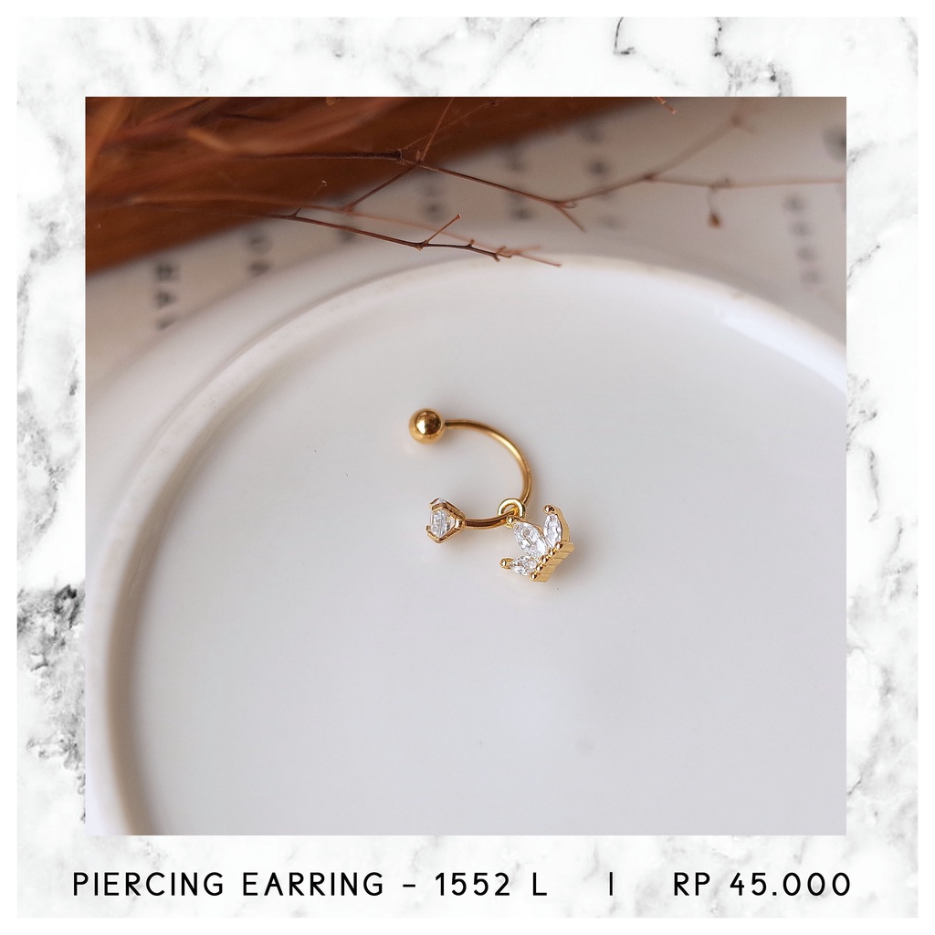 Jual Harga Biji Anting Piercing Karakter Tindikan Helix Tragus Stainless