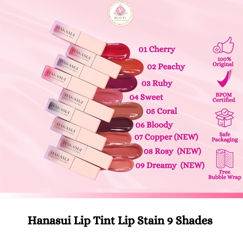 Jual YF BEAUTY Hanasui Lip Stain Liptint Kosmetik Kecantikan Bibir