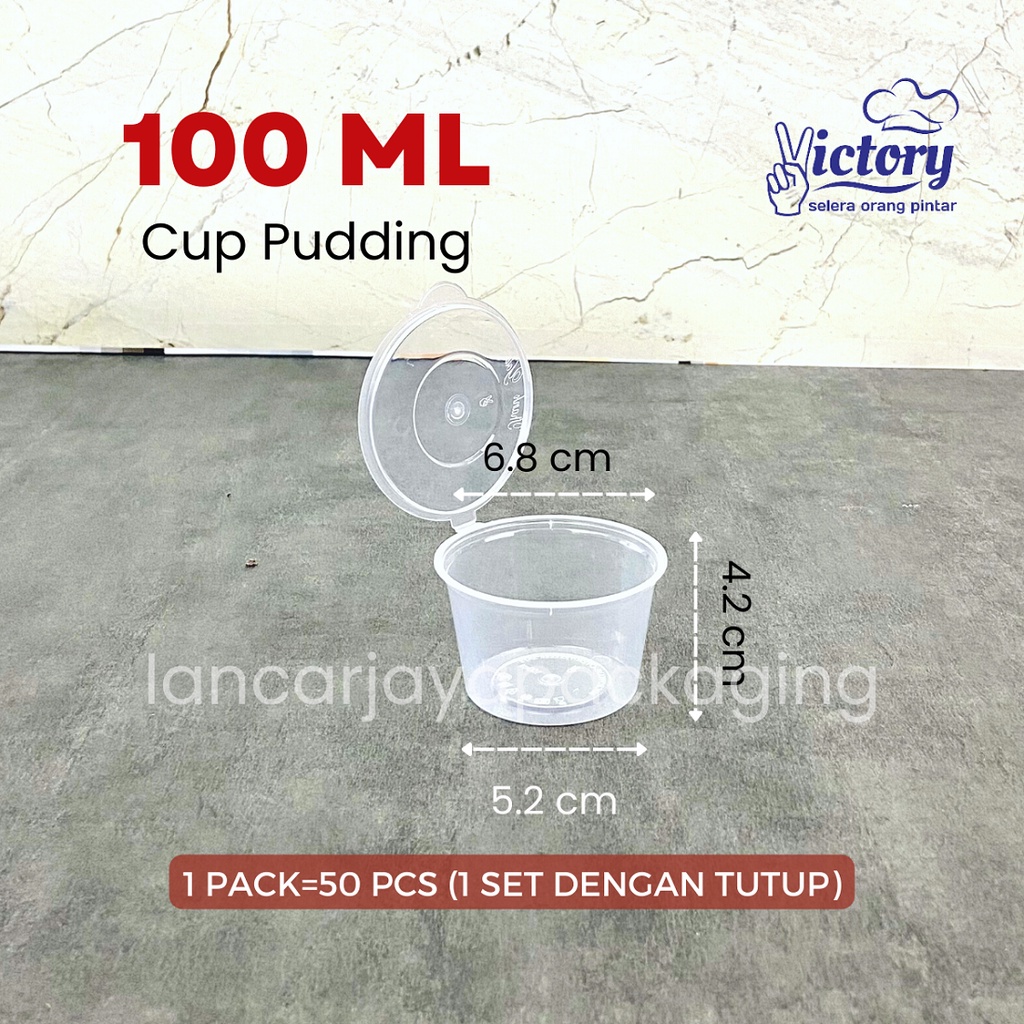 Jual Per Pack Cup Sauce Saus Pudding Sambal Victory Thinwall Klip Wadah Plastik Kontainer 25ml 7580