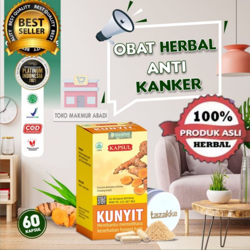 Jual Kapsul Ekstrak Kunyit Tazakka 60 Kapsul Herbal Maag Dan Liver