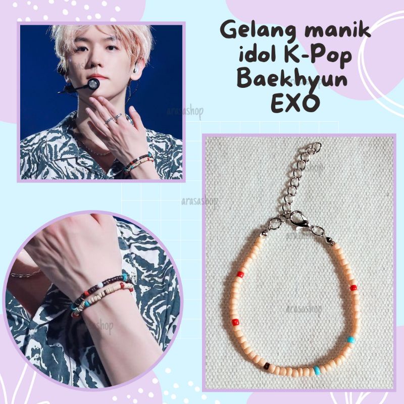 Jual EXO beads bracelet | Baekhyun EXO bracelet beads | gelang