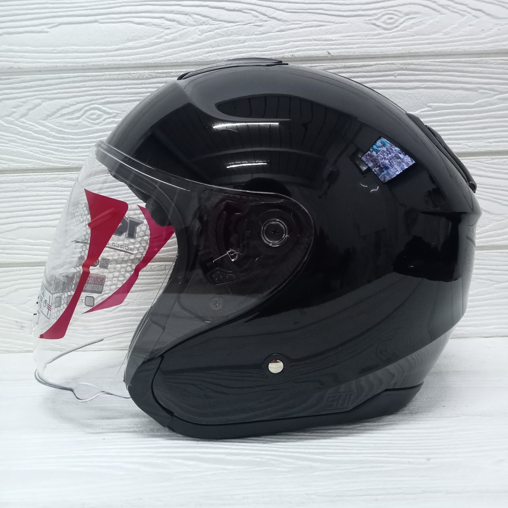 Jual Helm Kyt Kyoto Solid R Black Kyt Kyoto R Warna Polos Shopee Indonesia