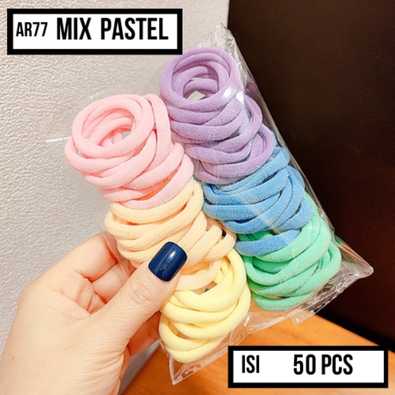 Jual Ikat Rambut Donat Korea Isi 50 Karet Rambut Wanita MCO AR77 ...