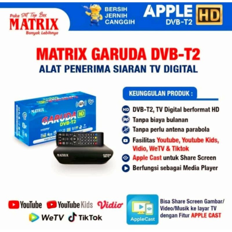 Jual STB MATRIX SET TOP BOX MATRIX GARUDA BIRU / Set Top Box Matrix ...