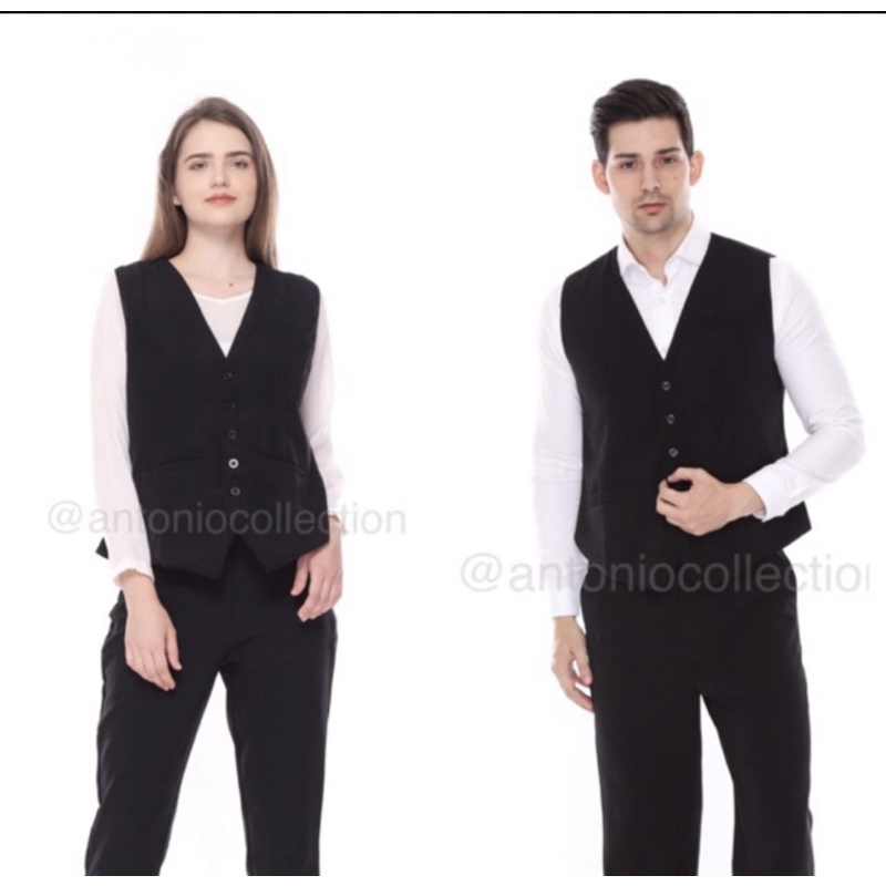 Jual Cosa Girl - Rompi / Vest Jas Formal Hitam seragam hotel Cafe ...