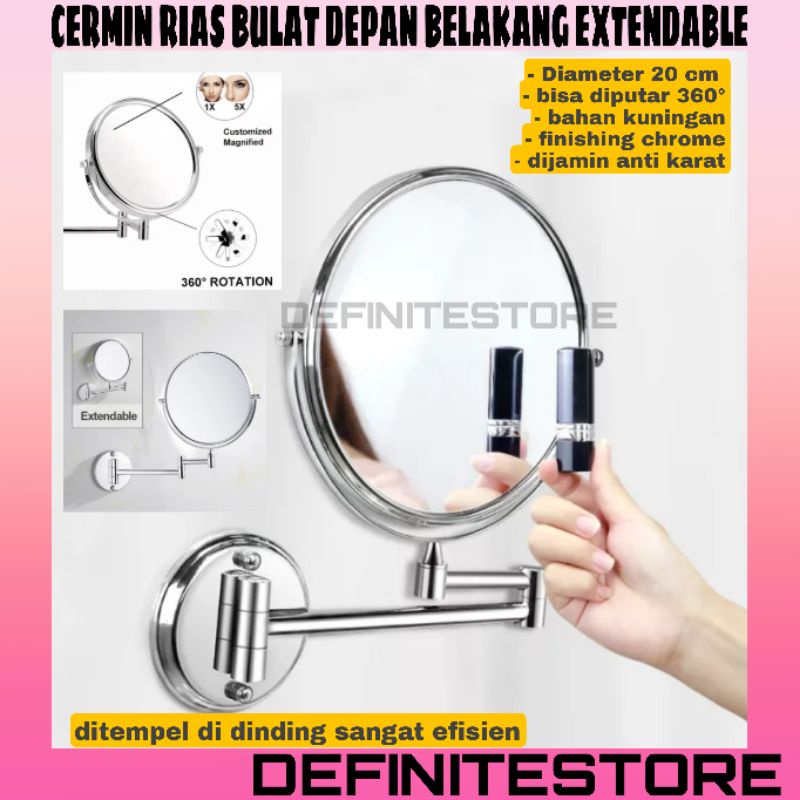 Jual Cermin Rias Kaca Make Up 2 Sisi Cermin Dinding Dapat Dilipat ...