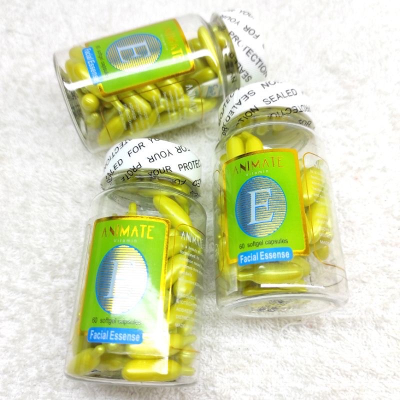 Jual ANIMATE FACIAL ESSENCE VITAMIN E ISI 60 CAPSULES Shopee Indonesia