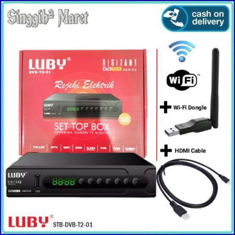 Jual Luby Set Top Box TV Digital DVB-T2 01 Receiver DTV STB Setobox ...