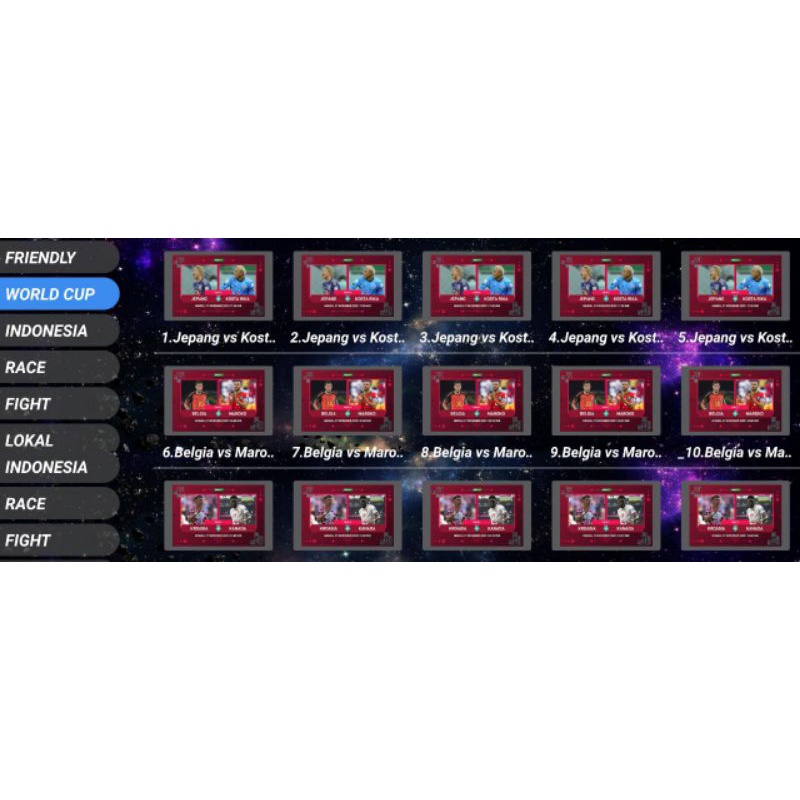 Jual Apk android untuk nonton piala dunia tv local luar negeri