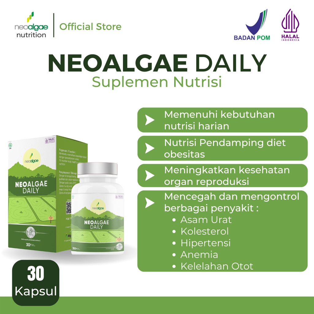 Jual Neoalgae Daily Suplement Nutrisi Kompleks Untuk Kebutuhan Gizi