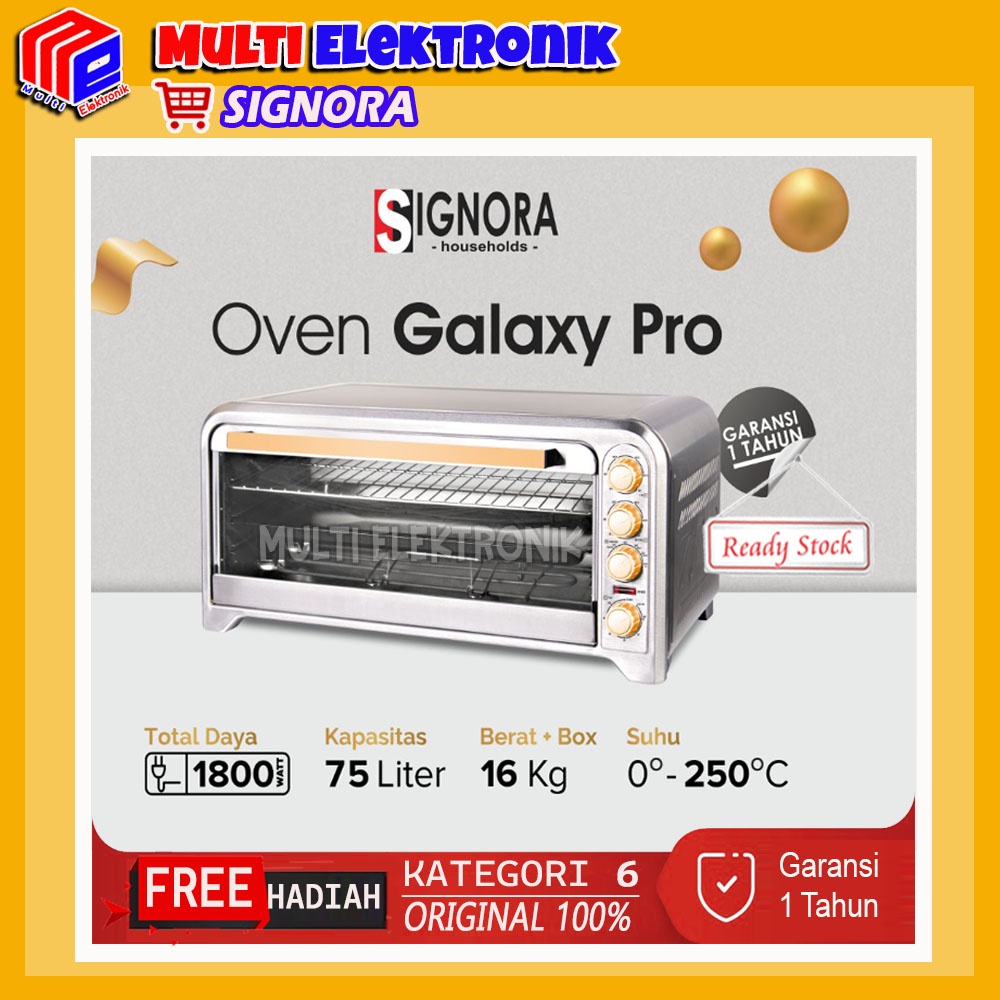 Jual Oven Listrik SIGNORA GALAXY PRO Kapasitas 75 Liter Garansi Resmi