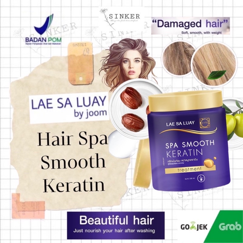 Jual LAE SA LUAY HAIR SPA SMOOTH KERATIN HAIR MASK MASKER RAMBUT BPOM