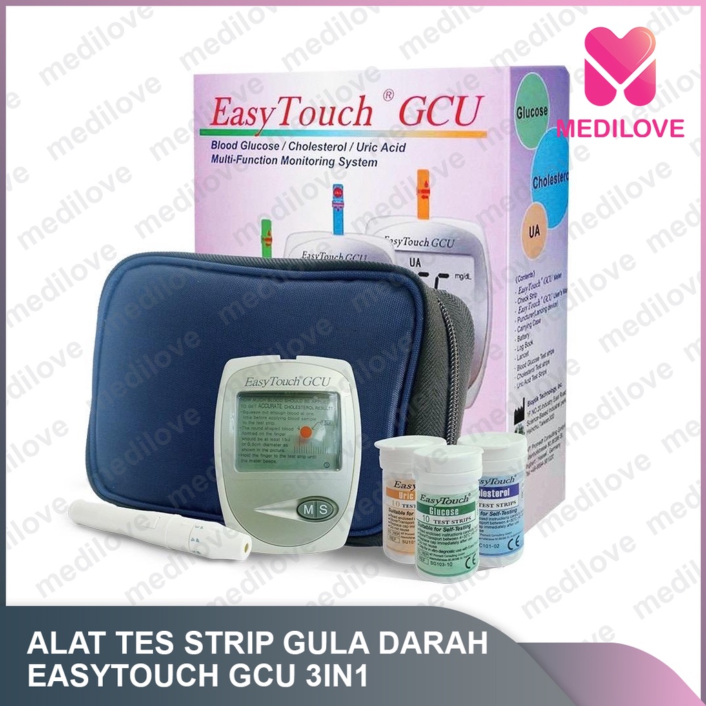 Jual EasyTouch GCU / Alat Easy touch GCU 3in1 Test Gula Darah Asam Urat ...