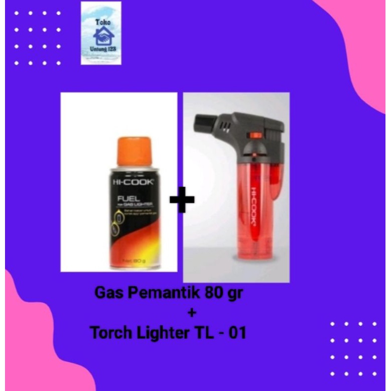 Jual Hicook Torch Lighter TL01+Gas Pemantik 80gr Shopee Indonesia